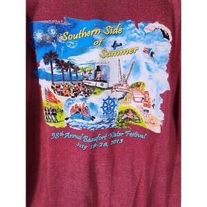 2013 Beaufort Water Festival Y2K Red T-shirt SZ M